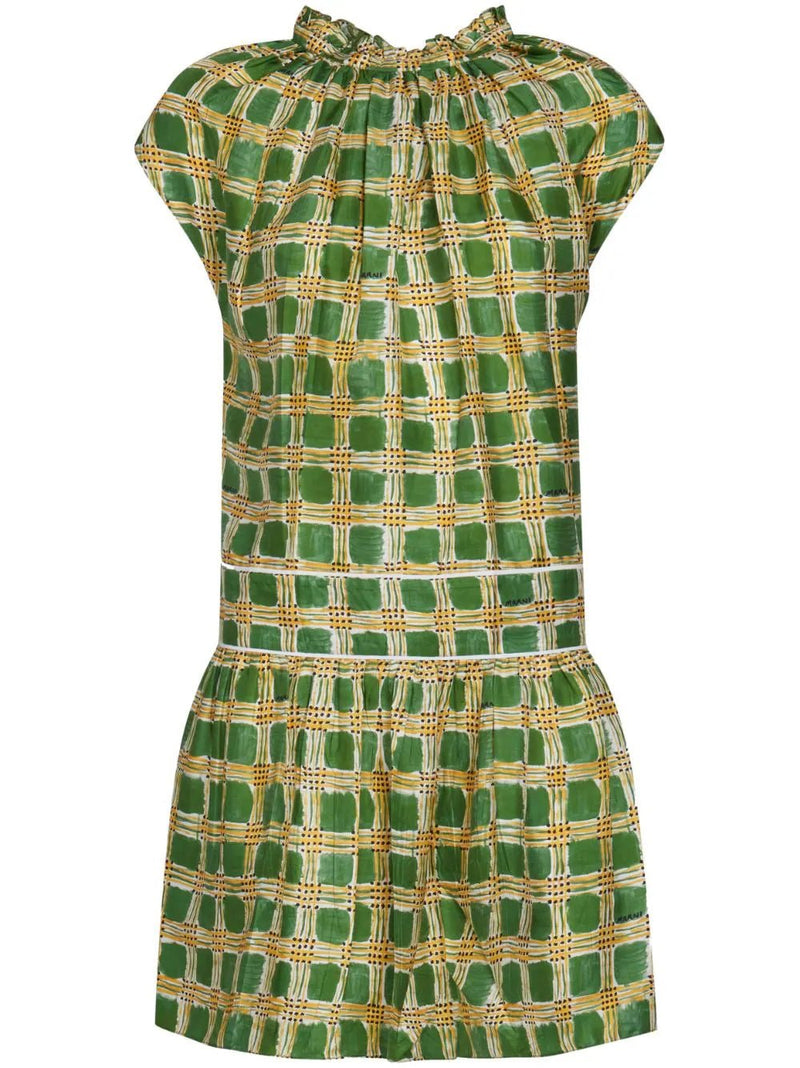 Marni abstract-print silk minidress - MYLISKAFASHION