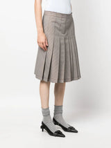Marni check-print pleated midi skirt - MYLISKAFASHION