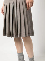 Marni check-print pleated midi skirt - MYLISKAFASHION