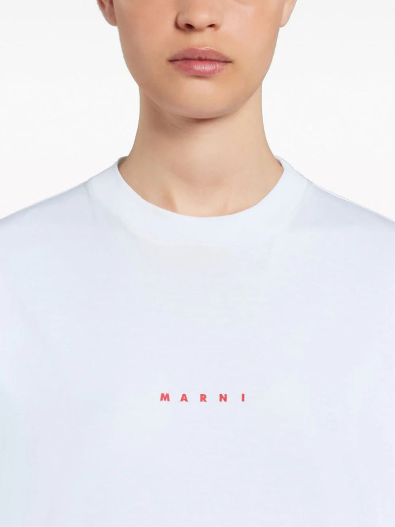 Marni logo-print cotton T-shirt - LISKAFASHION