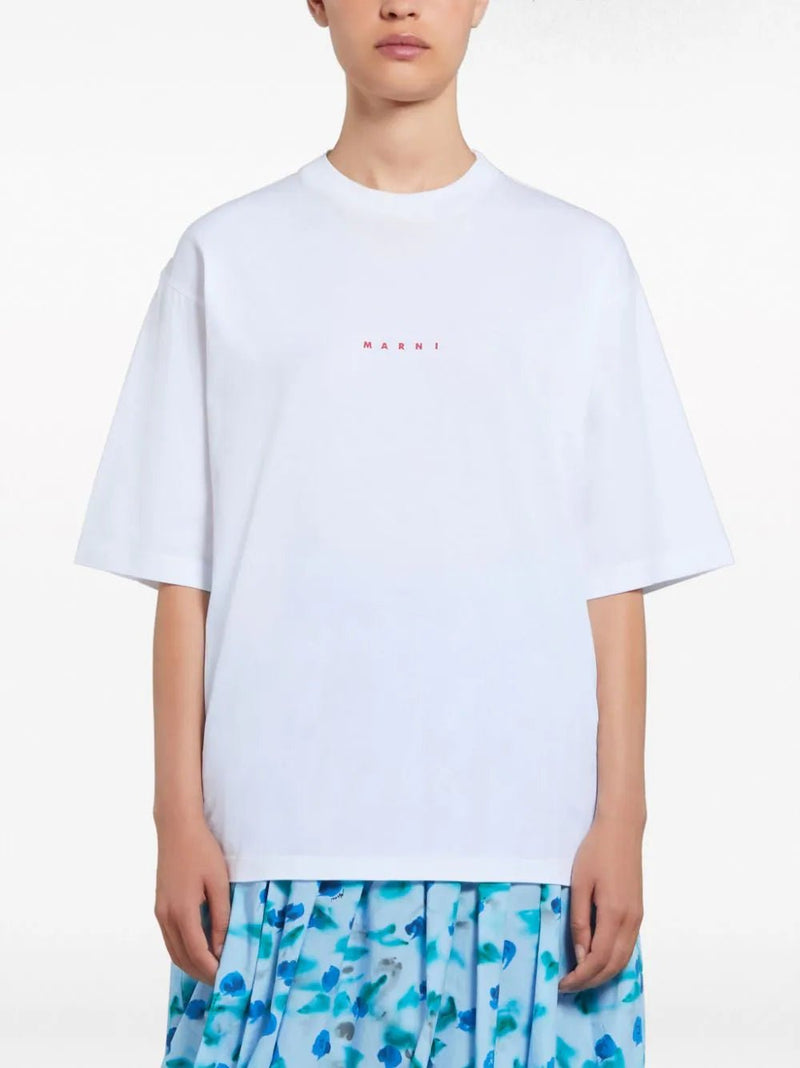 Marni logo-print cotton T-shirt - LISKAFASHION