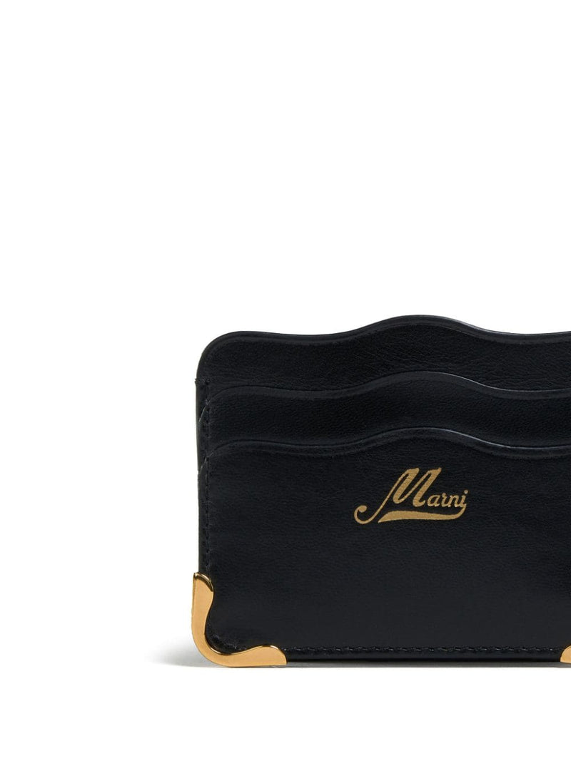 Marni logo-print leather cardholder - LISKAFASHION
