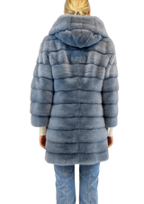 Mink Coat with Hood - MYLISKAFASHION