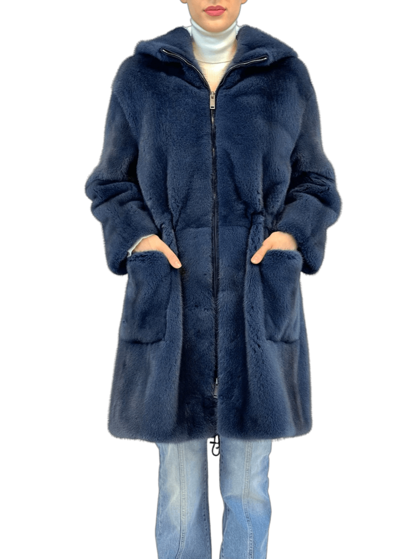 MINK PARKA WITH HOOD - MYLISKAFASHION