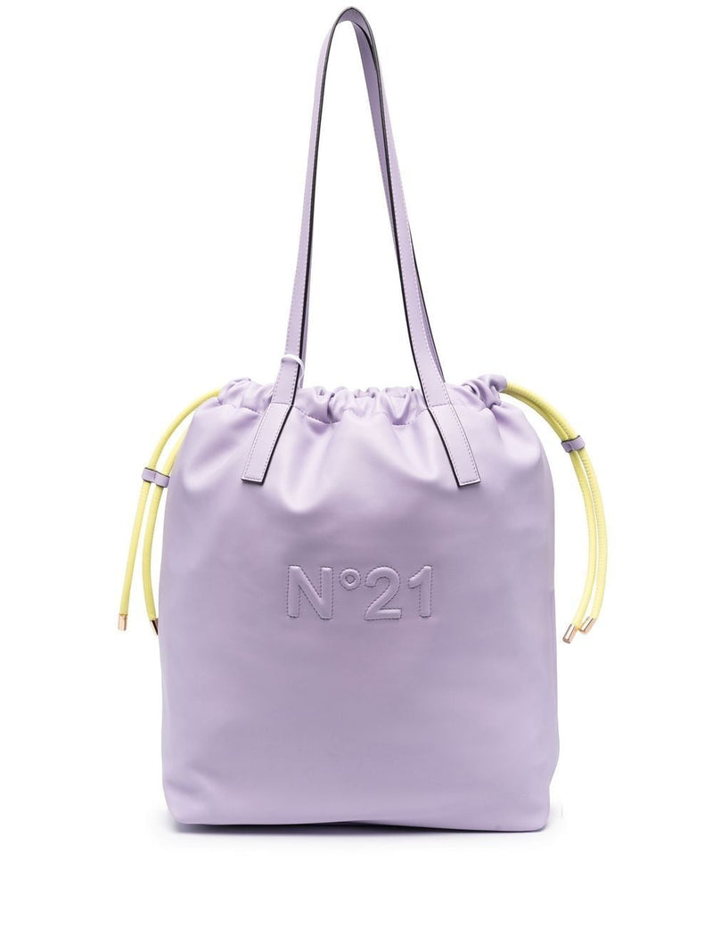 Nº21 embossed-logo drawstring shoulder bag - MYLISKAFASHION