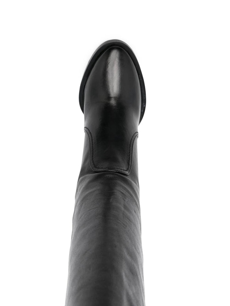 Nº21 logo-sole 100mm leather knee-high boots - MYLISKAFASHION