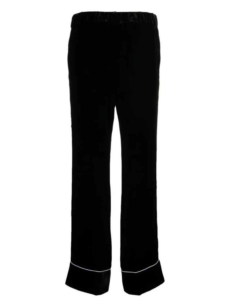 Nº21 piped-trim straight-leg trousers - MYLISKAFASHION