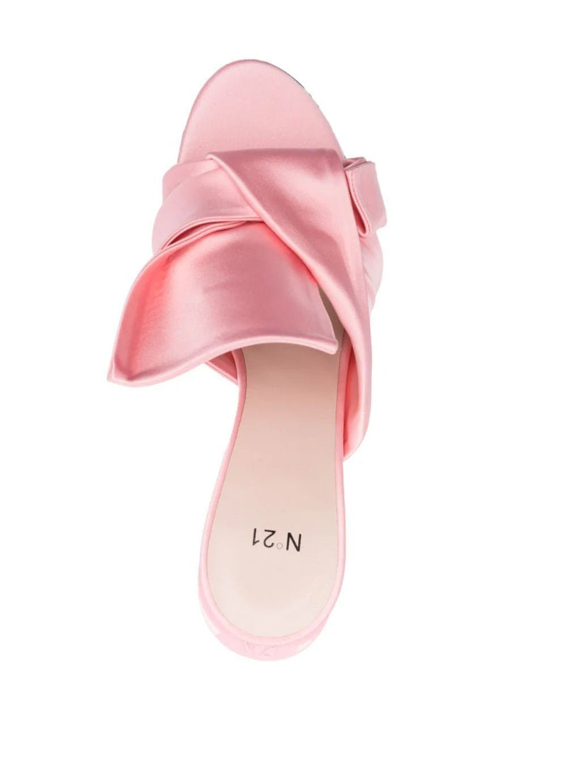 Pantoletten aus Satin mit Schleife Houdini LISKAFASHION