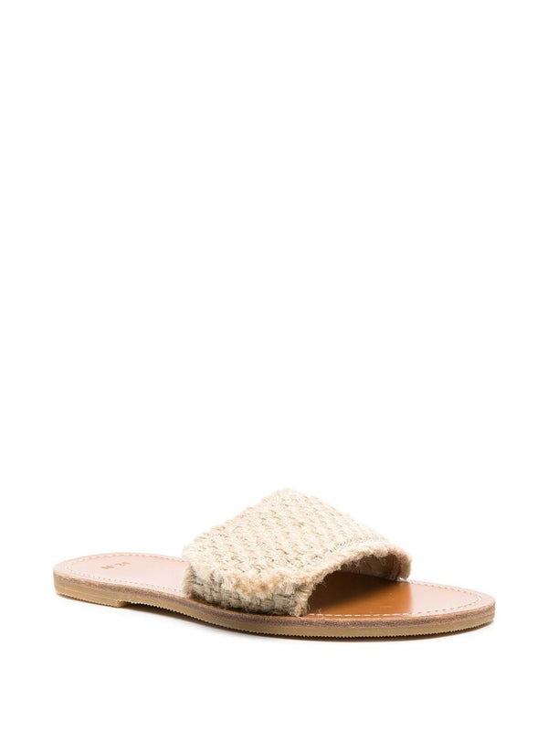 Nº21 woven jute flat sandals - MYLISKAFASHION