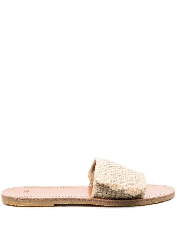 Nº21 woven jute flat sandals - MYLISKAFASHION