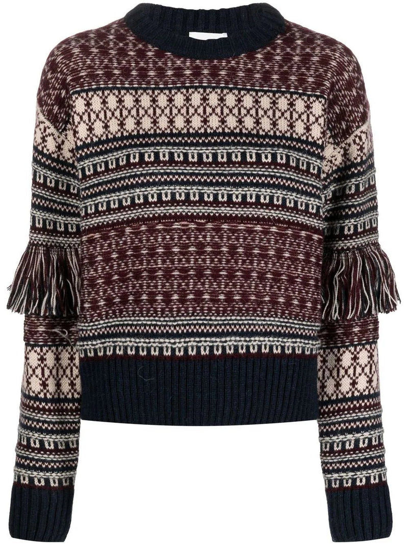 P.A.R.O.S.H. fringed knitted jumper - MYLISKAFASHION