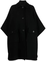 PINKO batwing-sleeves wool-blend coat - LISKAFASHION