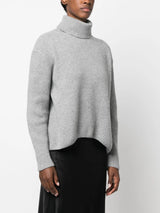 PINKO roll-neck ribbed-knit sweatshirt - LISKAFASHION