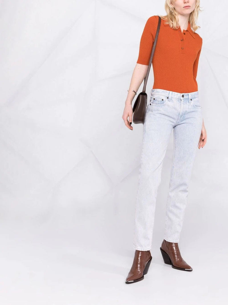 Saint Laurent bleached cropped jeans - MYLISKAFASHION