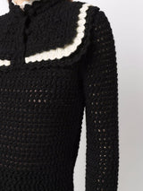 Saint Laurent button-fastening crochet jumper - MYLISKAFASHION