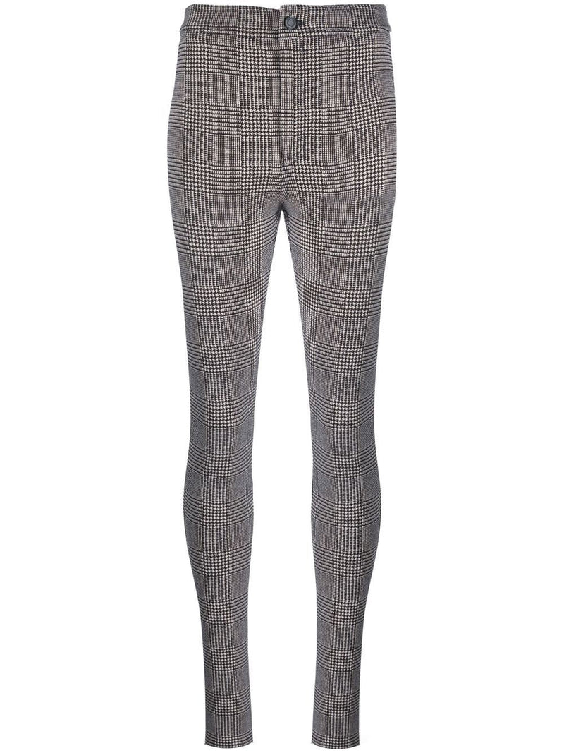 Saint Laurent check-patterned skinny trousers - MYLISKAFASHION