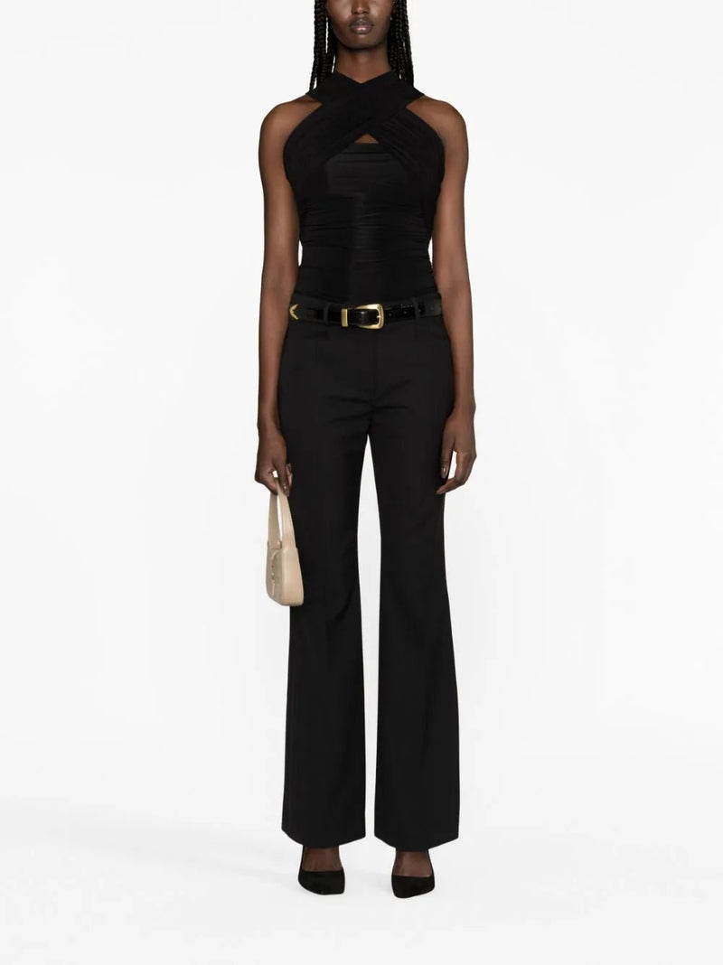 Saint Laurent halterneck ruched top - MYLISKAFASHION