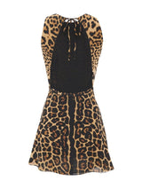 Saint Laurent leopard-print cut-out minidress - MYLISKAFASHION