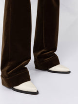 Saint Laurent long-leg flared trousers - MYLISKAFASHION