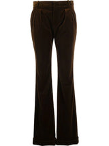 Saint Laurent long-leg flared trousers - MYLISKAFASHION