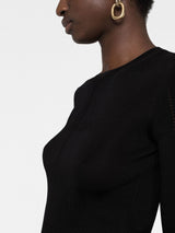 Saint Laurent long-sleeve rib-knit top - MYLISKAFASHION
