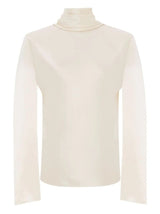 Saint Laurent roll-neck silk blouse - LISKAFASHION