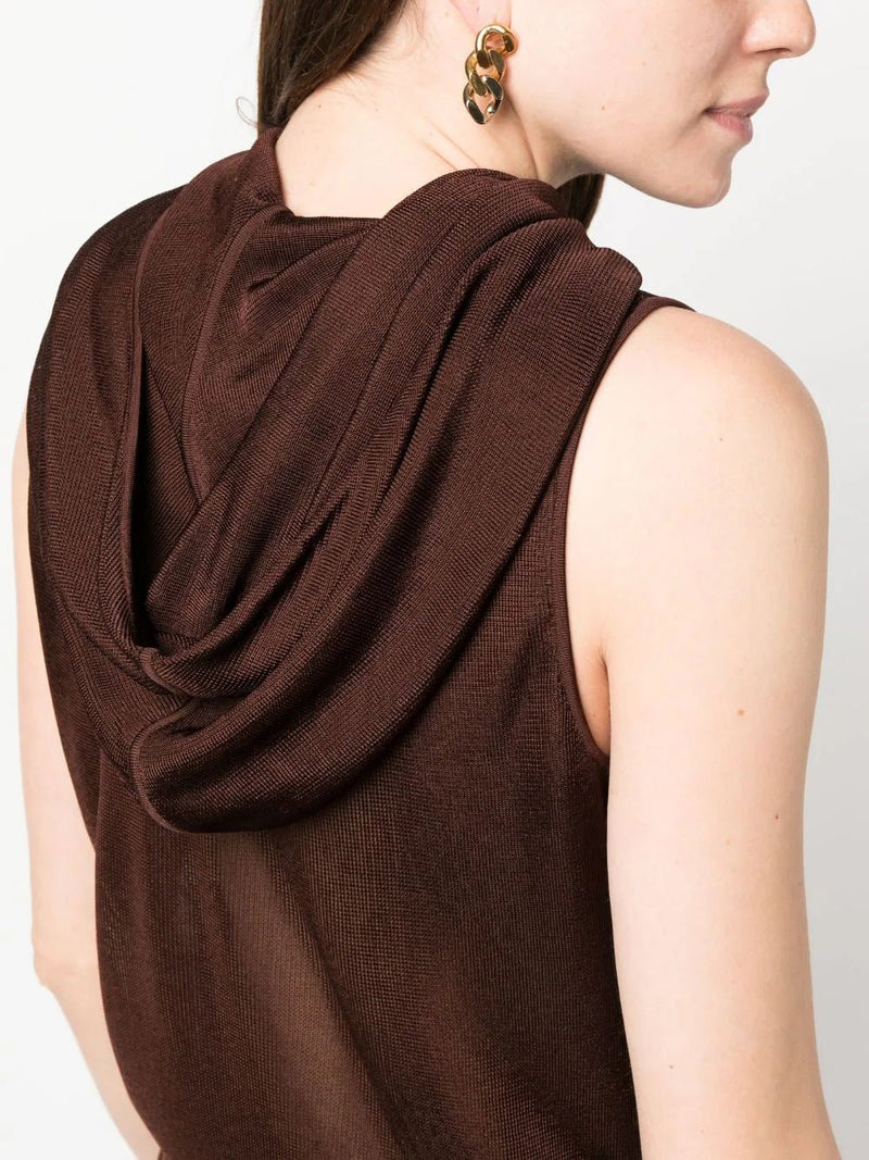 Hooded mesh top on sale