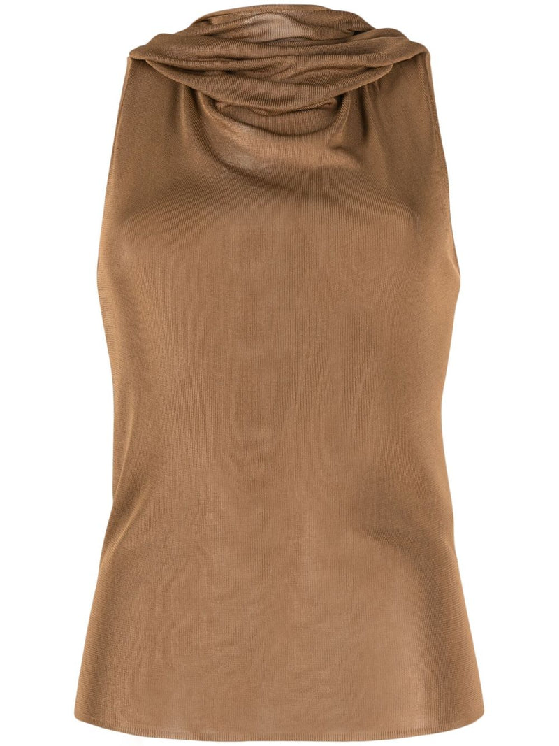Saint Laurent sleeveless hooded top - MYLISKAFASHION