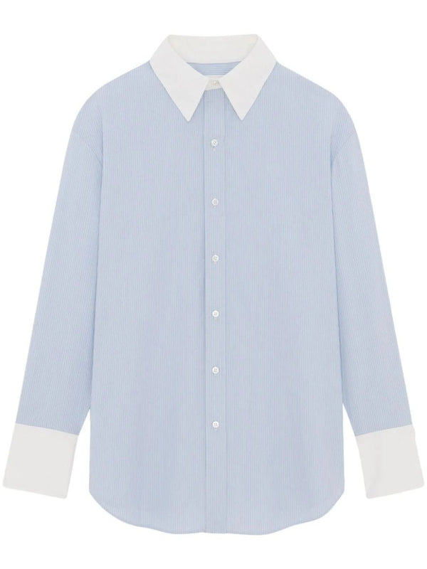 Saint Laurent Winchester cotton-poplin shirt - LISKAFASHION