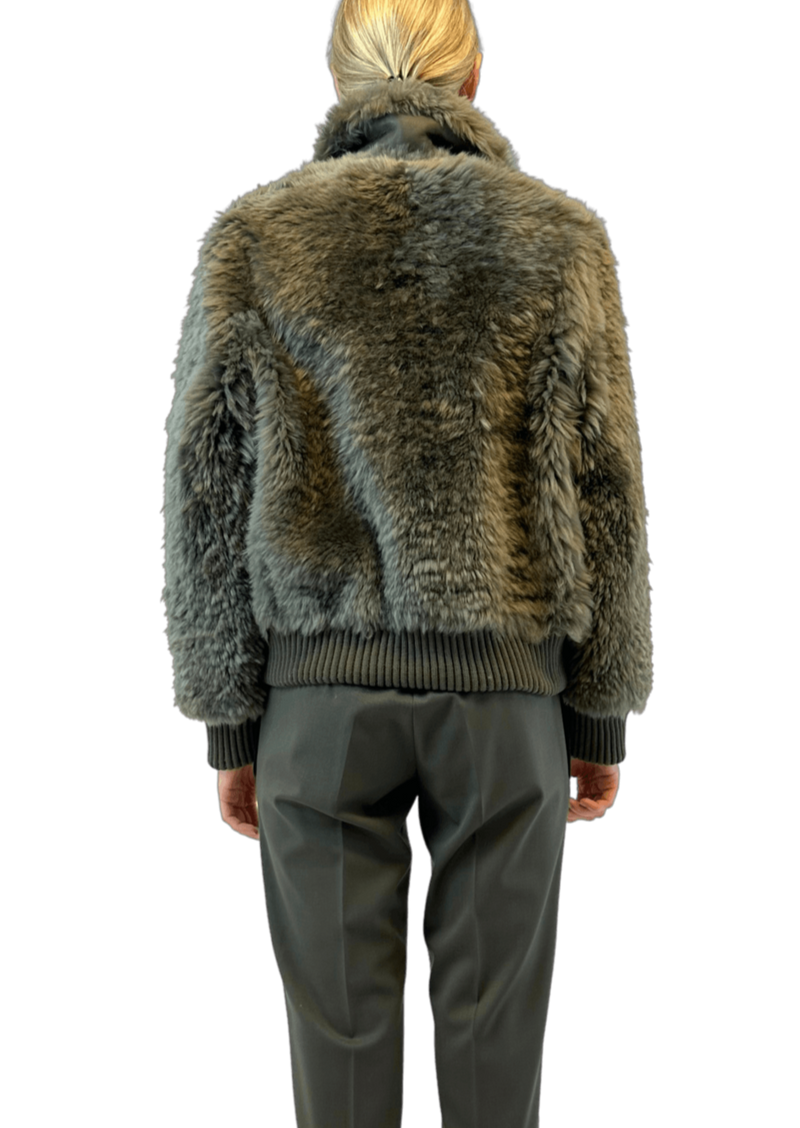 Shearling Bomber Jacket - MYLISKAFASHION