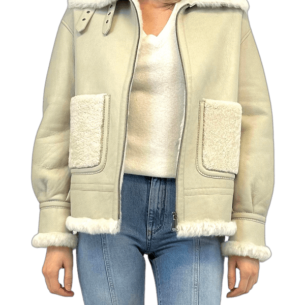SHEARLING JACKET WITH ZIPPER – LISKAFASHION