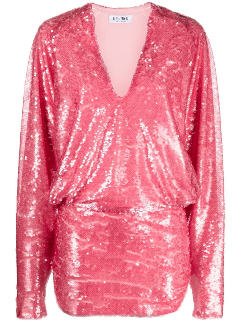 The Attico Gael sequin-embellished minidress - MYLISKAFASHION