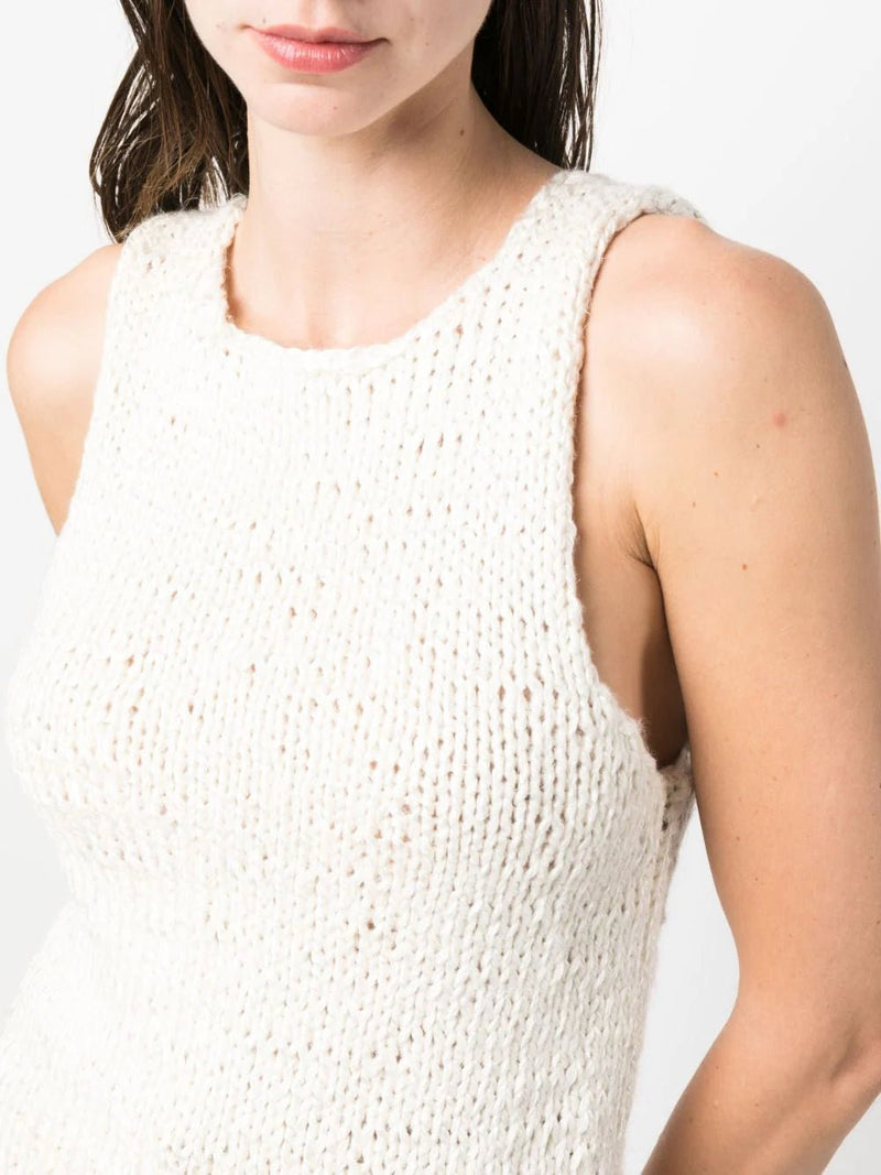 The Row open-knit sleeveless top - MYLISKAFASHION
