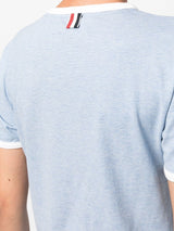 Thom Browne contrast-trim T-shirt - MYLISKAFASHION