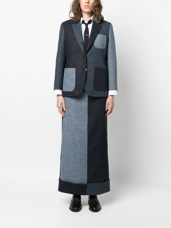 Thom Browne patchwork Donegal tweed blazer - MYLISKAFASHION