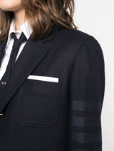 Thom Browne single-breasted stripe-sleeve blazer - MYLISKAFASHION