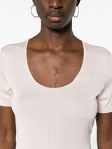 TWINSET semi-sheer silk T-shirt - LISKAFASHION