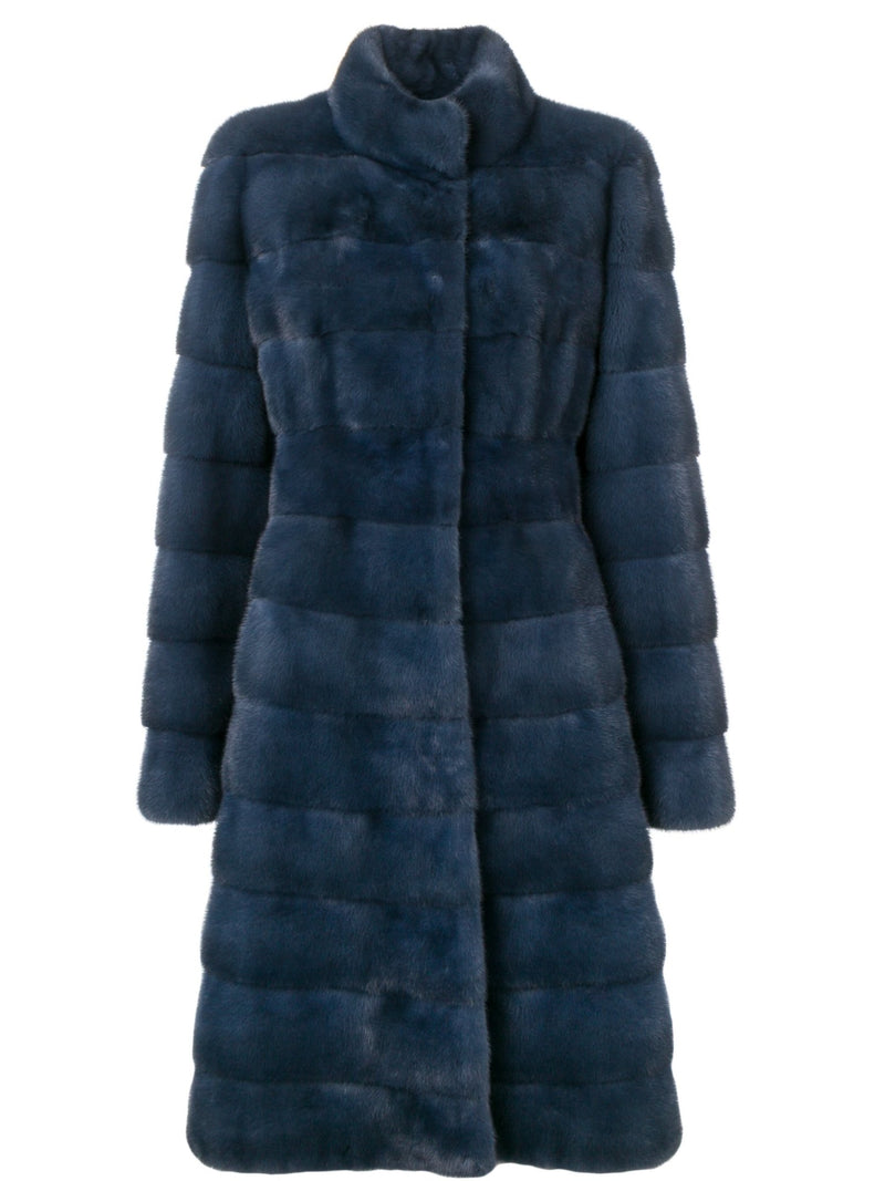 "VALENCIA" Mink Coat with Collar - MYLISKAFASHION