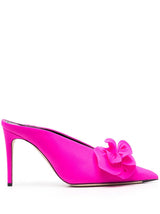 Victoria Beckham floral-applique detail 100mm mules - MYLISKAFASHION