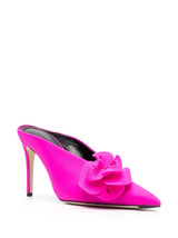 Victoria Beckham floral-applique detail 100mm mules - MYLISKAFASHION