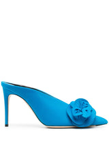 Victoria Beckham floral-applique detail 100mm mules - MYLISKAFASHION