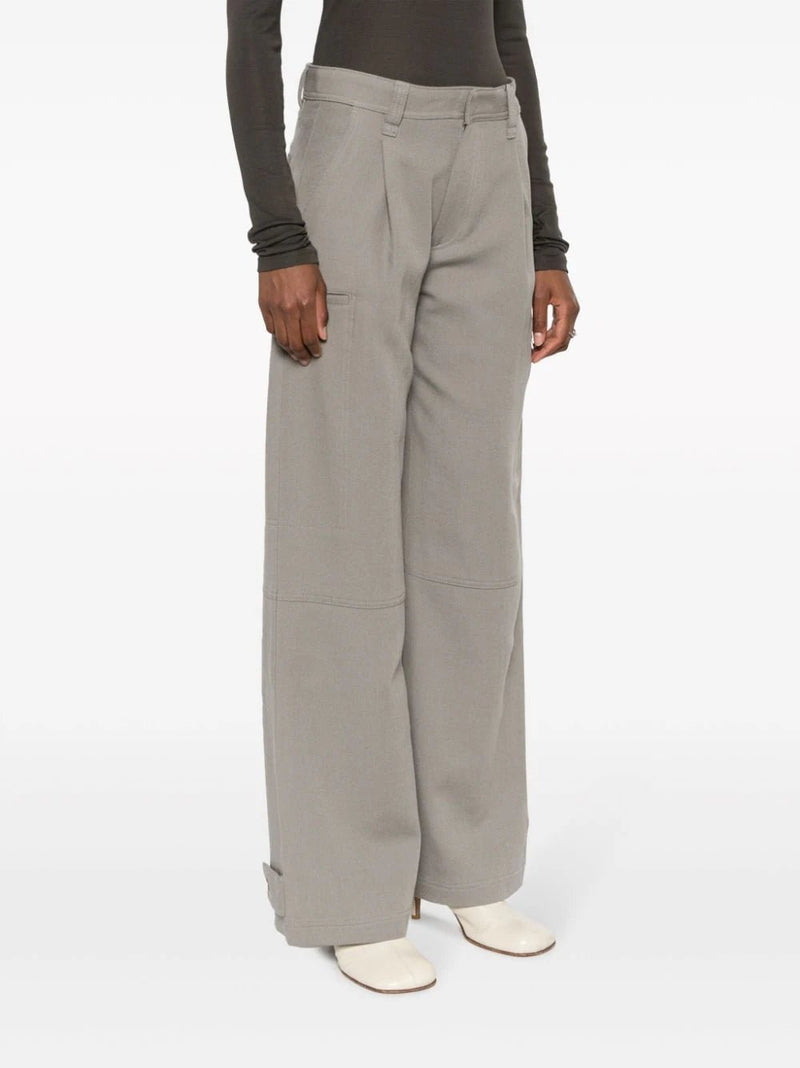 wide-leg virgin-wool trousers - LISKAFASHION